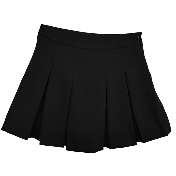 Dazy Pleated Mini Skort Size Medium Black Side Zipper Closure NWT - Picture 4 of 9
